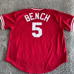 NWOT Authentic Mitchell & Ness Johnny Bench 1983 MLB Cincinatti Reds Jersey48-XL